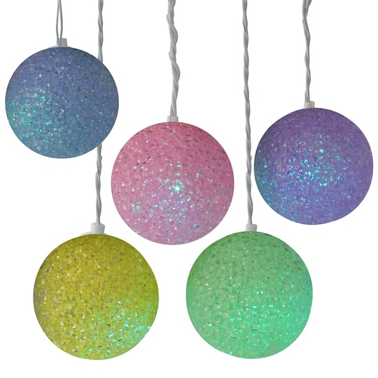 10ct. Summer Nights LED Color Changing Sparkle Globe String Lights